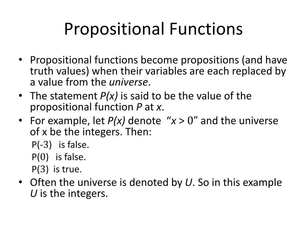 propositional functions