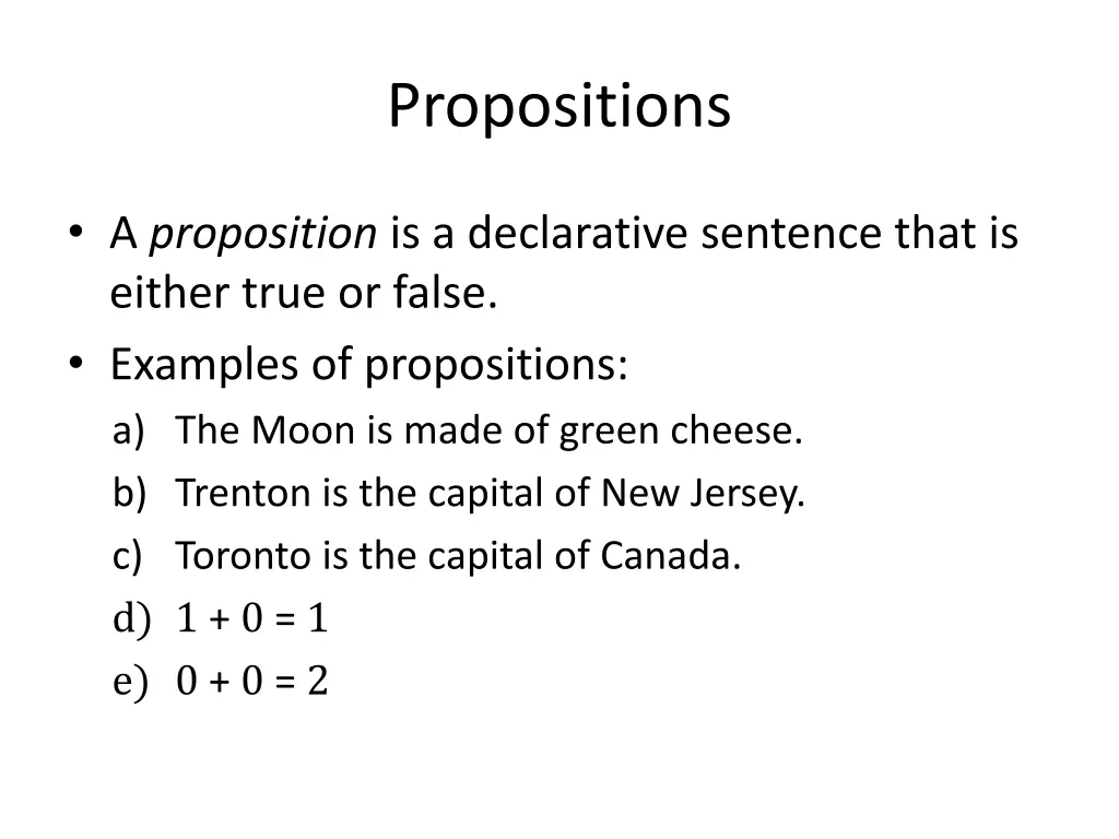 propositions 1