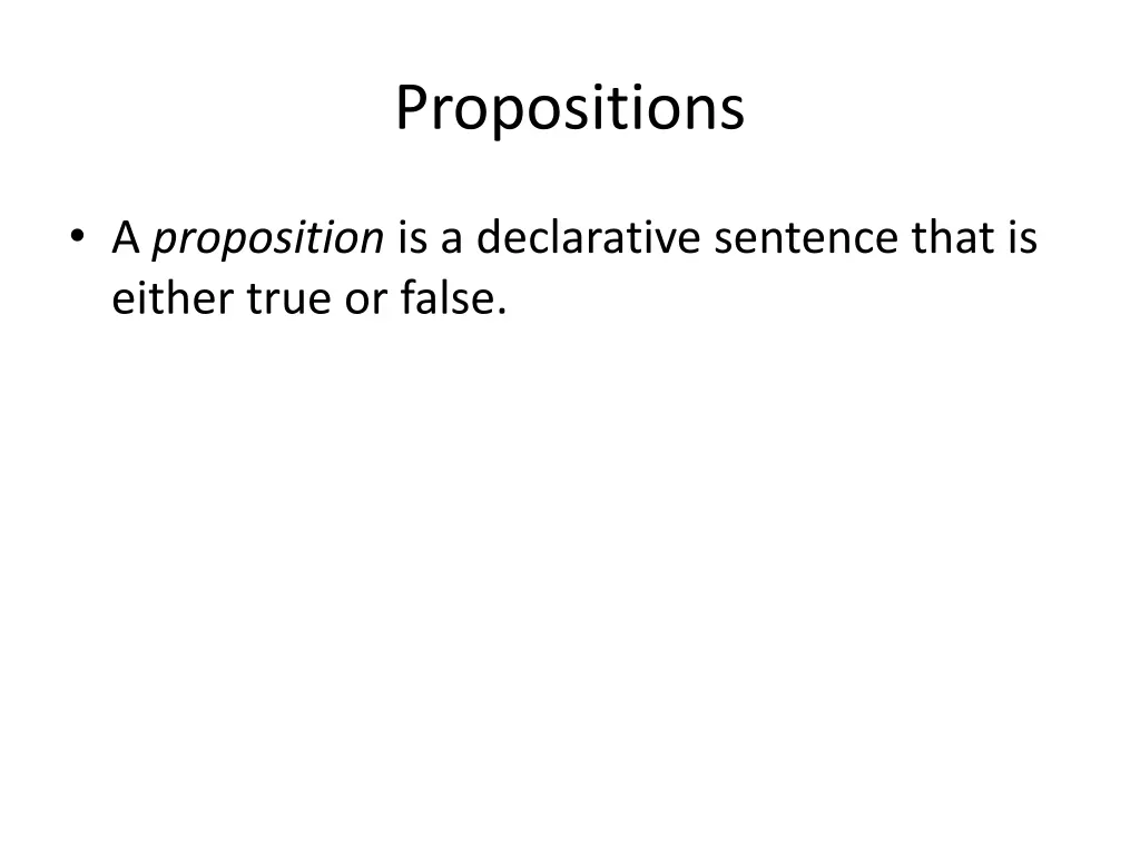 propositions