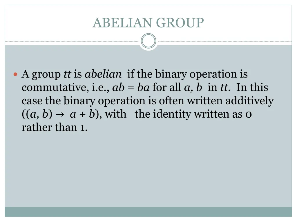 abelian group