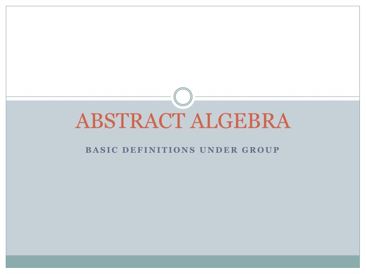 abstract algebra