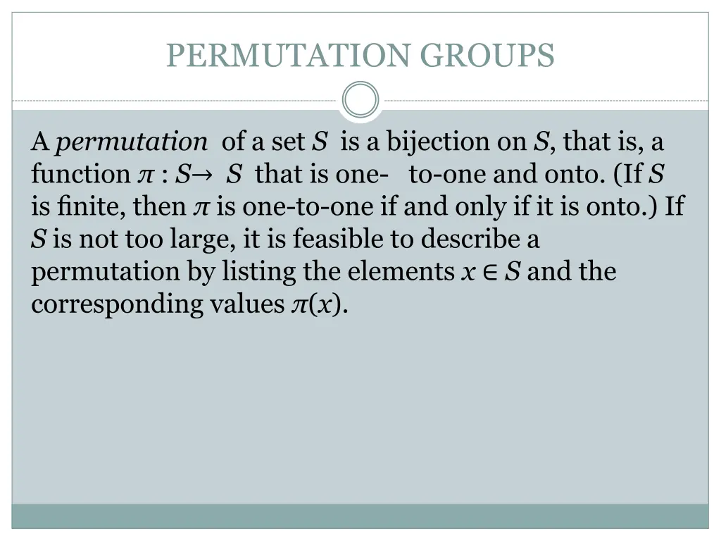 permutation groups