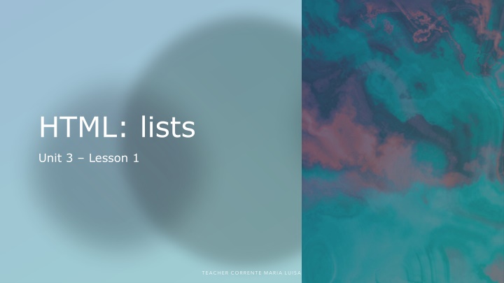 html lists