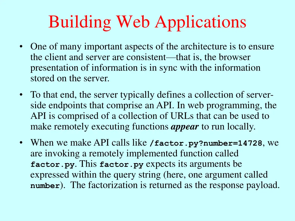 building web applications 2
