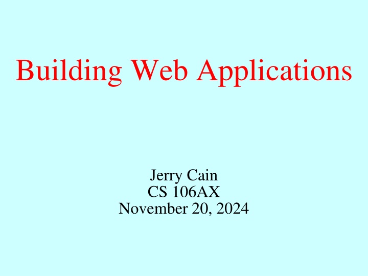 building web applications
