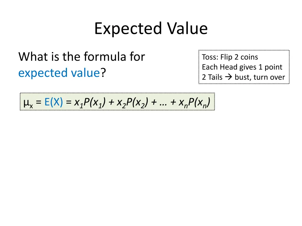 expected value 2