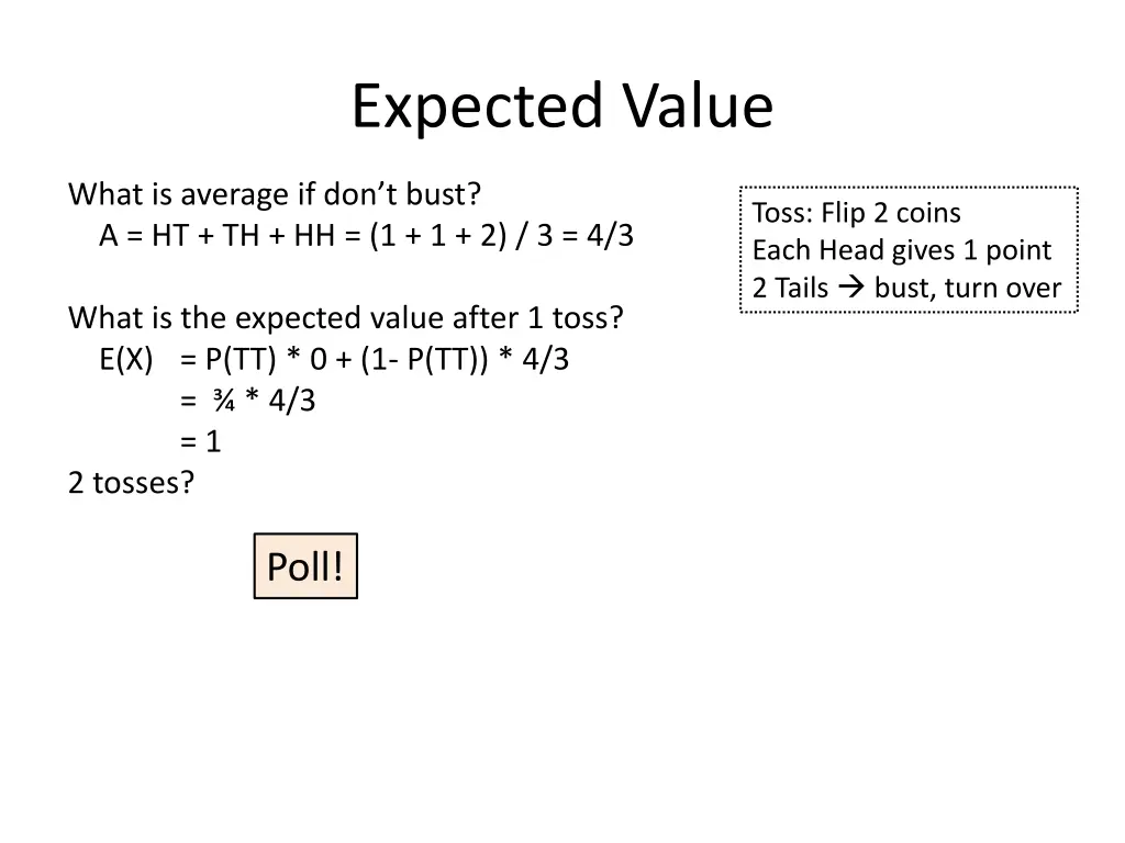 expected value 9
