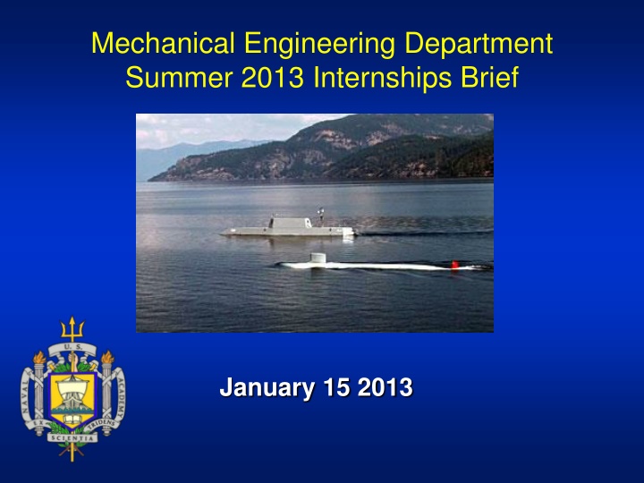 mechanical engineering department summer 2013