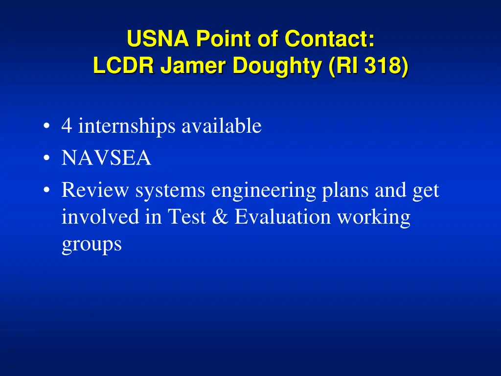 usna point of contact lcdr jamer doughty ri 318
