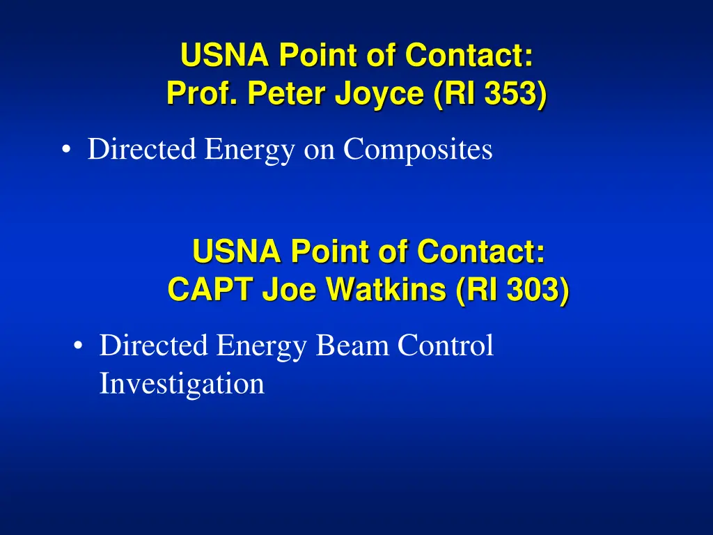 usna point of contact prof peter joyce ri 353
