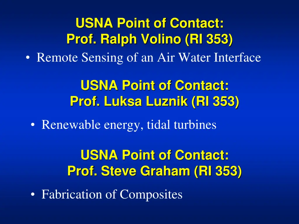 usna point of contact prof ralph volino ri 353