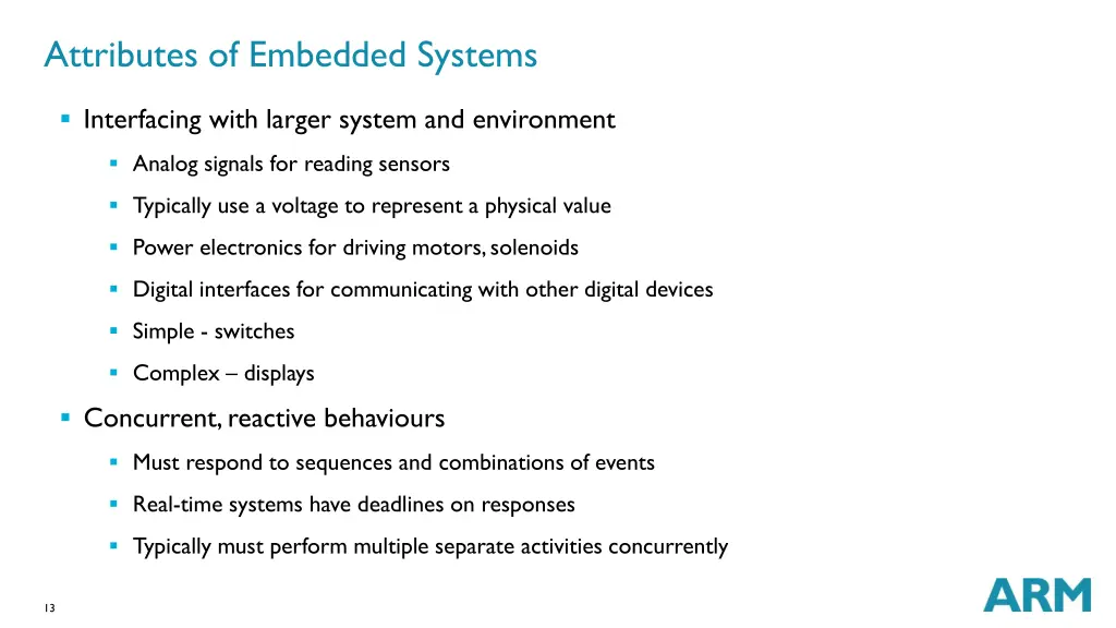 attributes of embedded systems