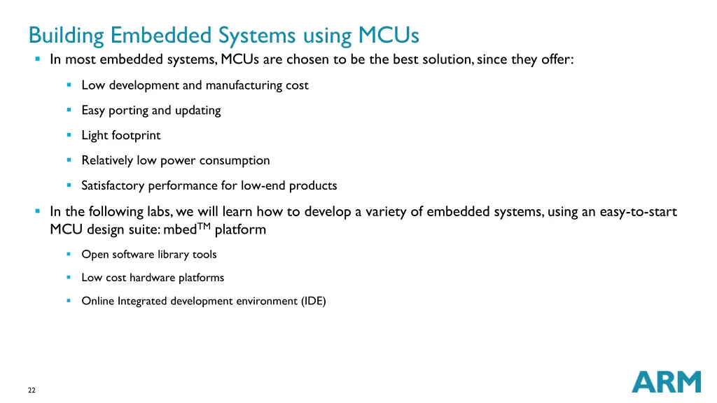 building embedded systems using mcus