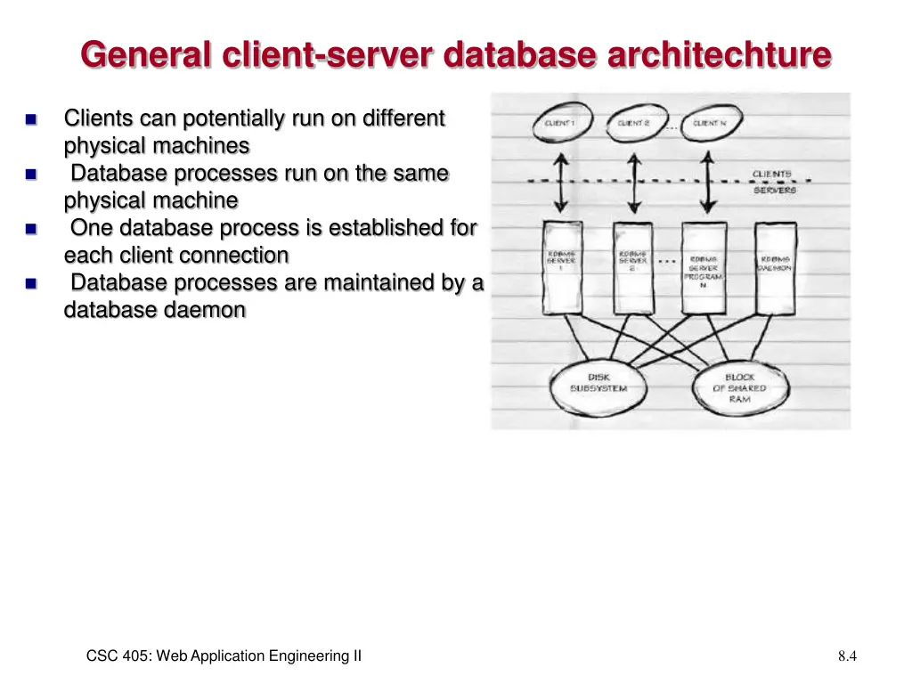 general client server database architechture