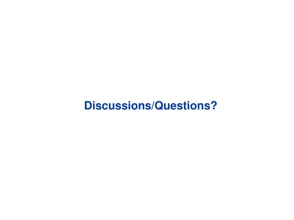 discussions questions