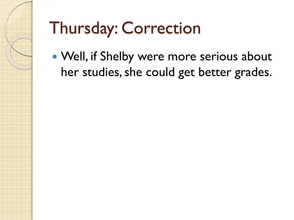 thursday correction 1
