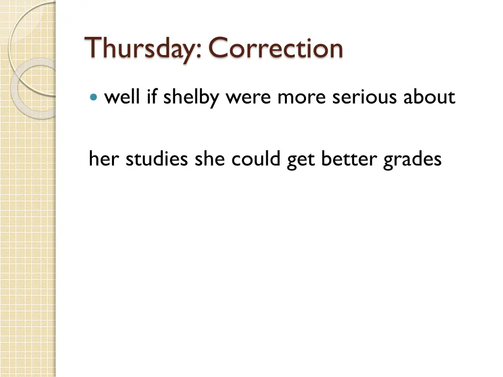 thursday correction