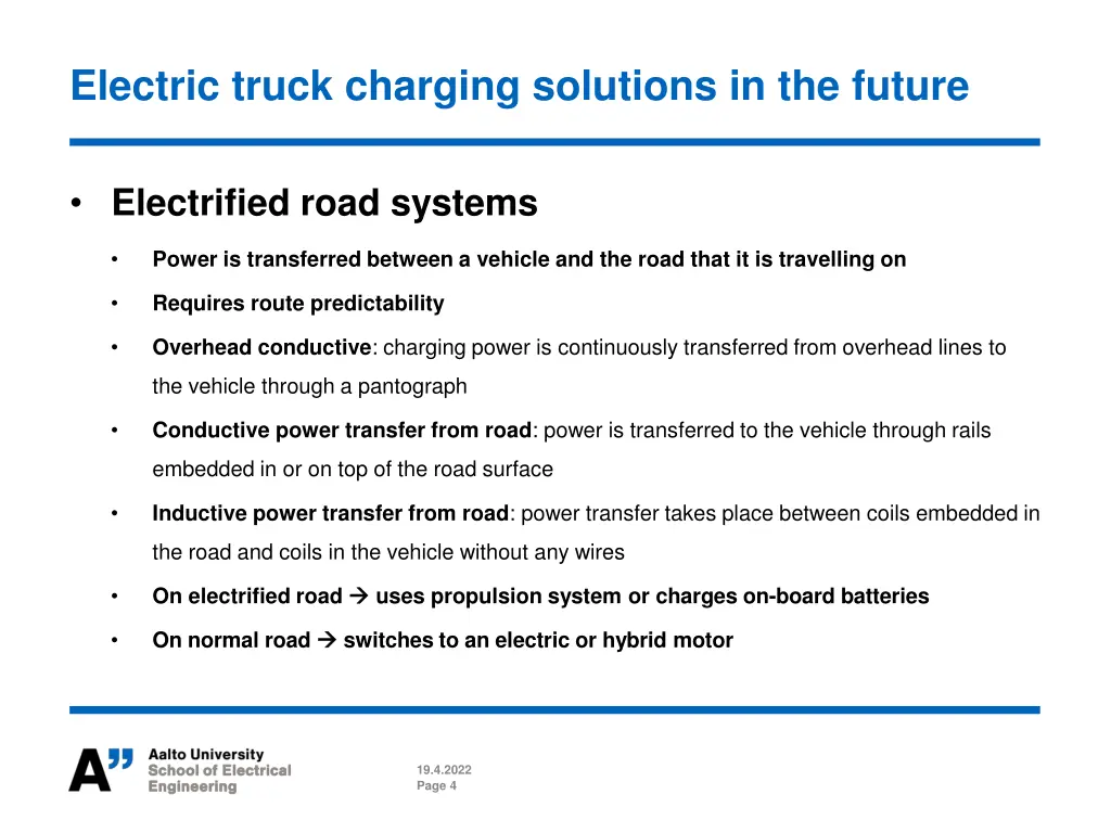 electric truck charging solutions in the future