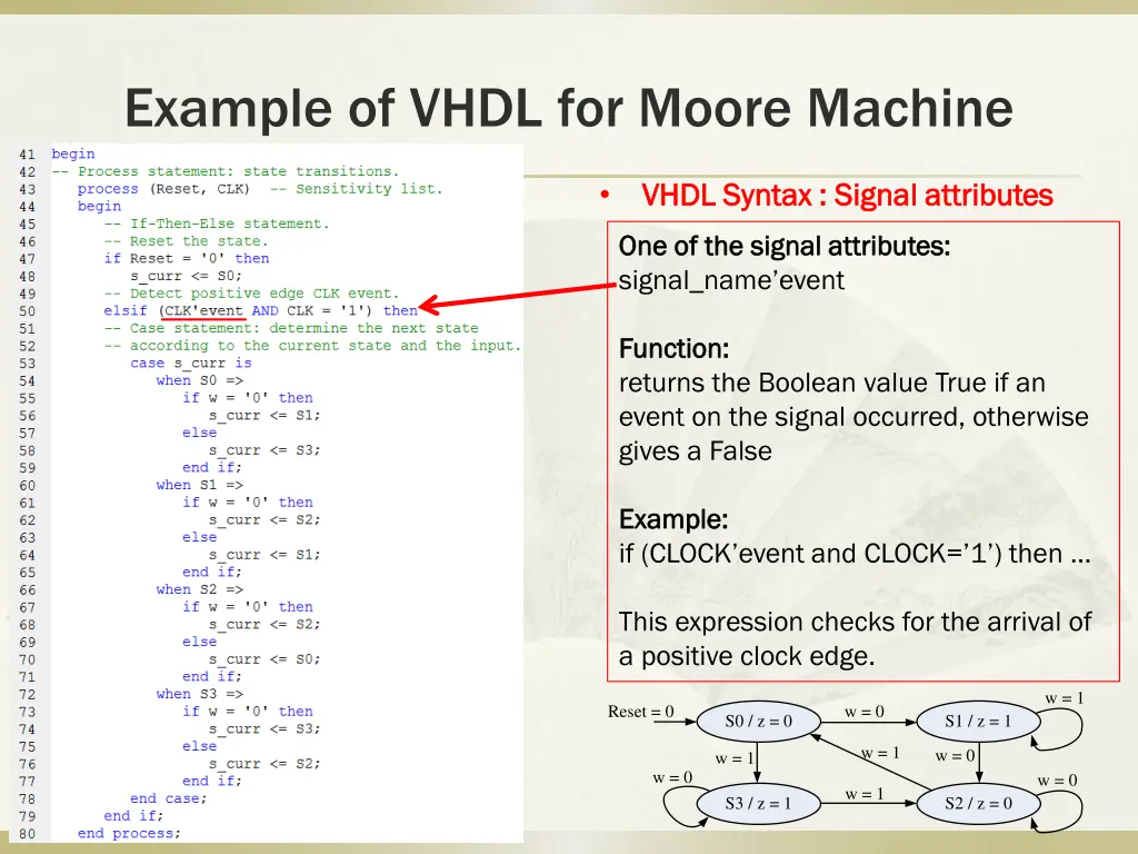example of vhdl for moore machine 2