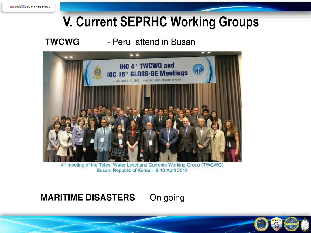 v current seprhc working groups