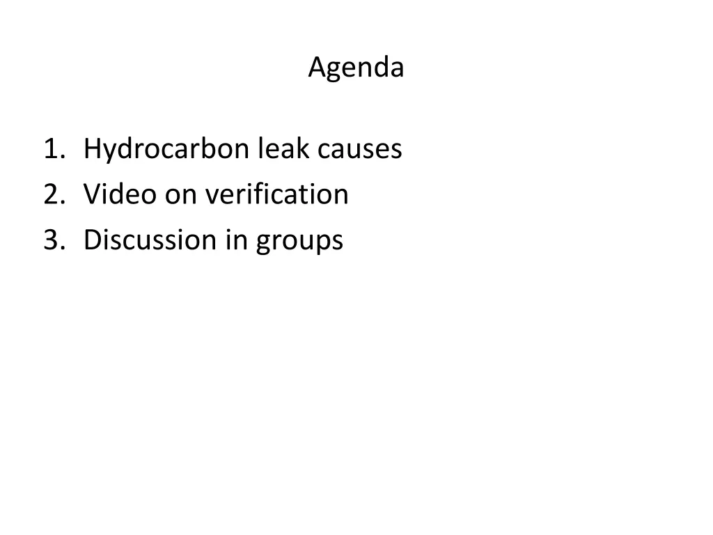 agenda