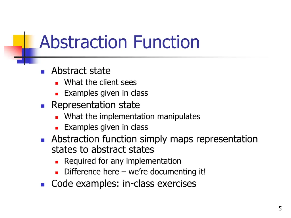 abstraction function