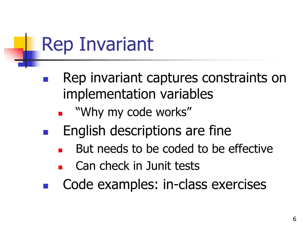 rep invariant