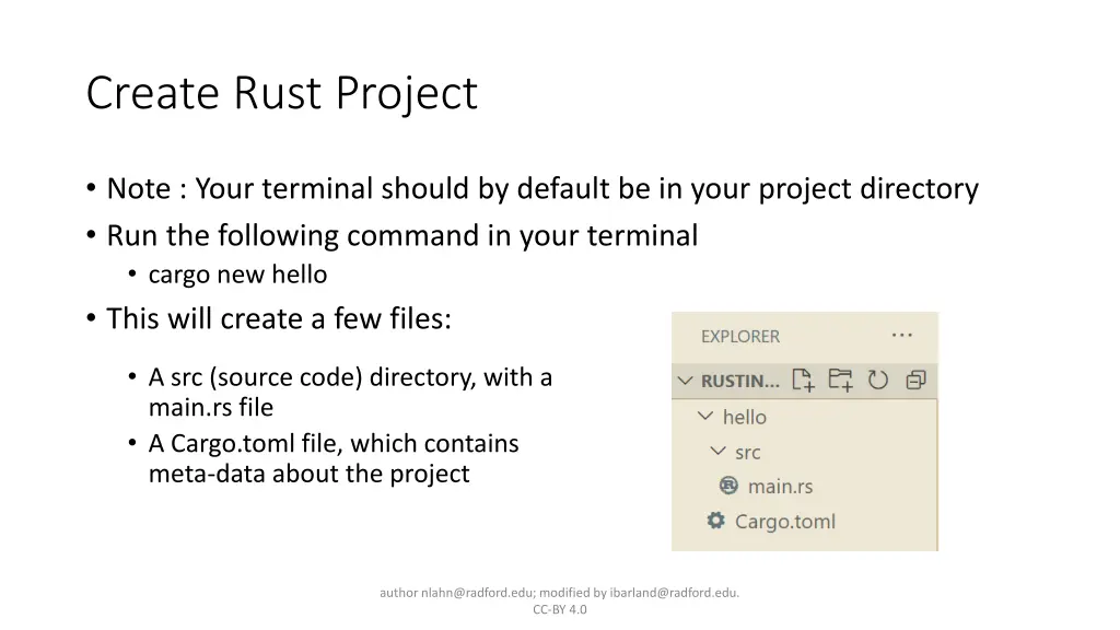 create rust project