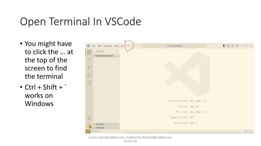 open terminal in vscode