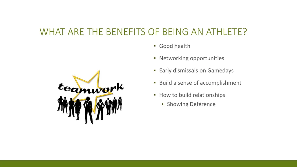 what are the benefits of being an athlete