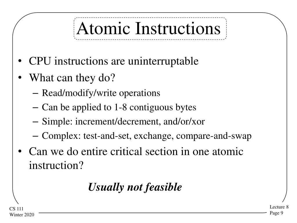atomic instructions