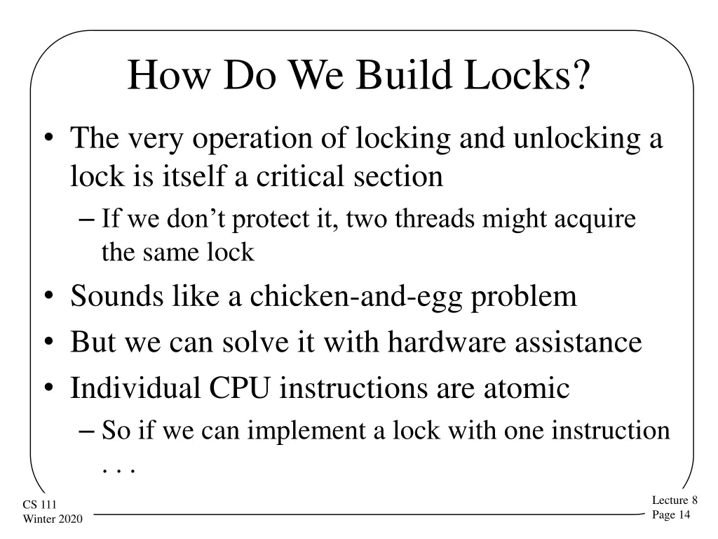 how do we build locks