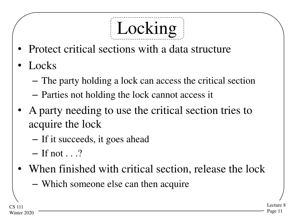 locking