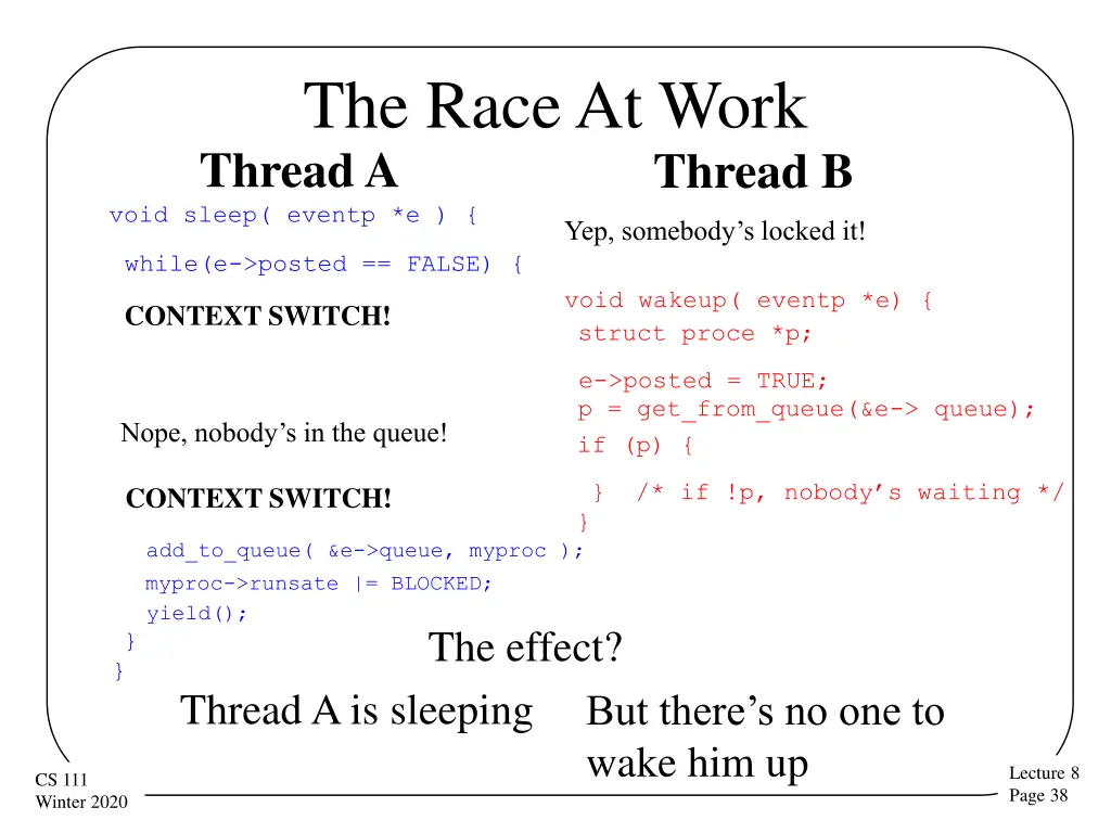 the race at work thread a