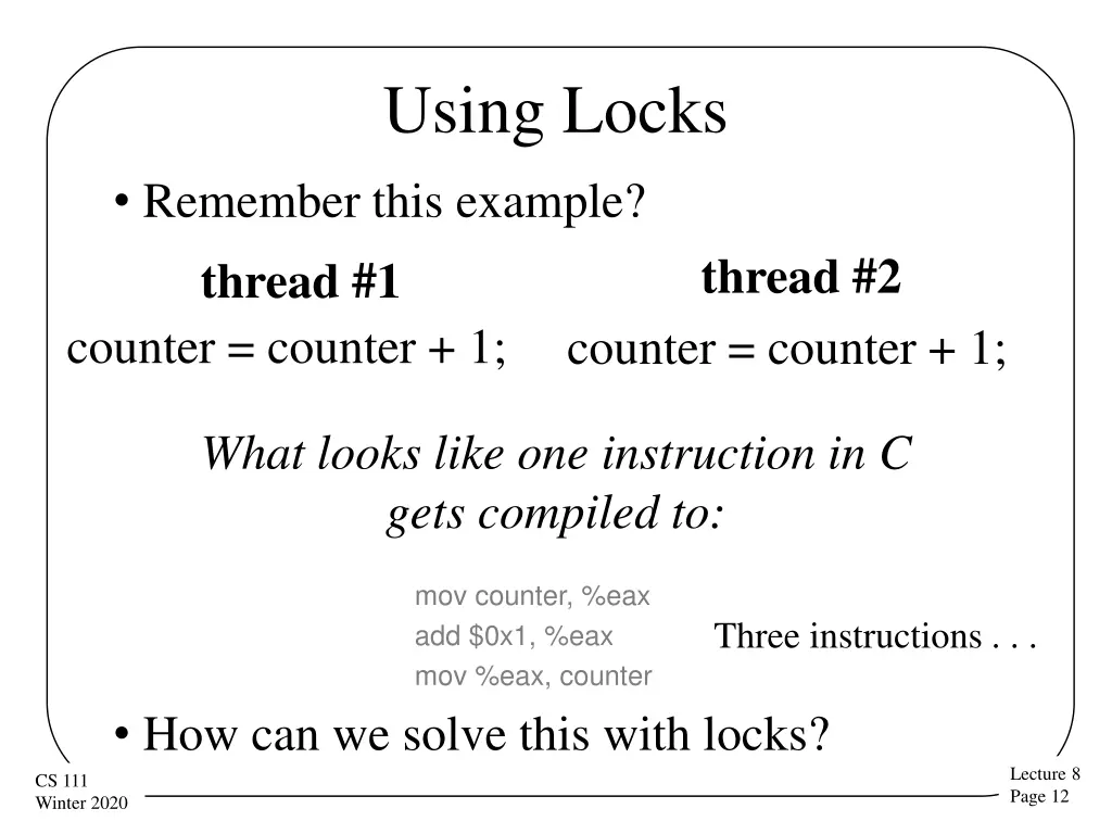 using locks