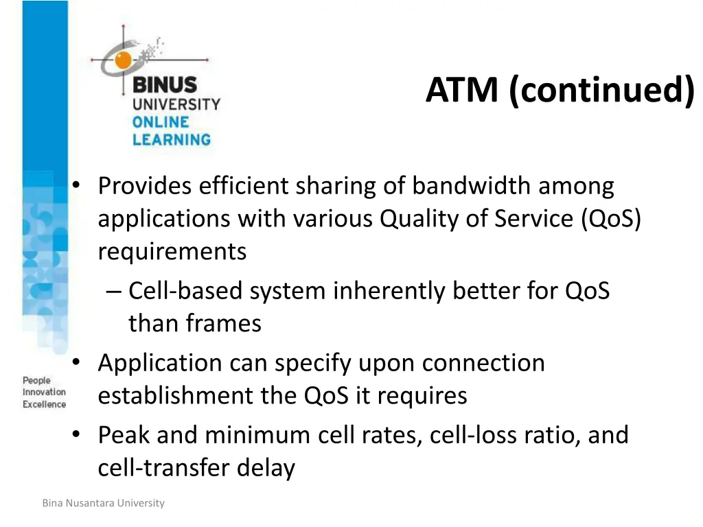 atm continued