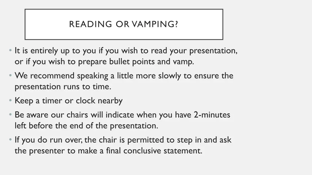 reading or vamping