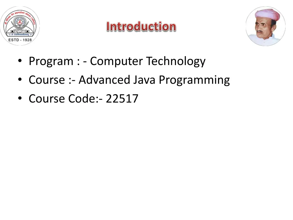 program computer technology course advanced java