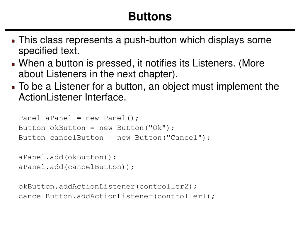 buttons