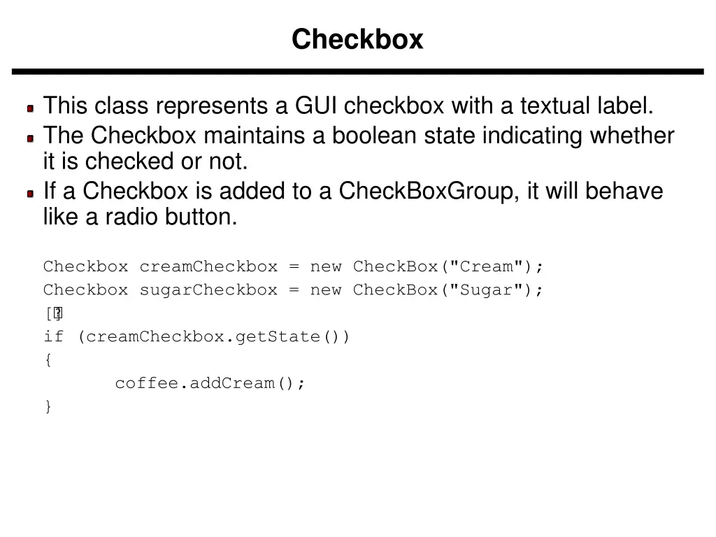 checkbox