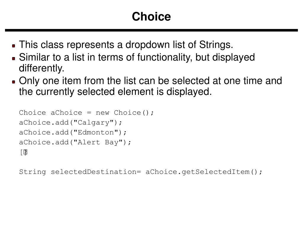 choice