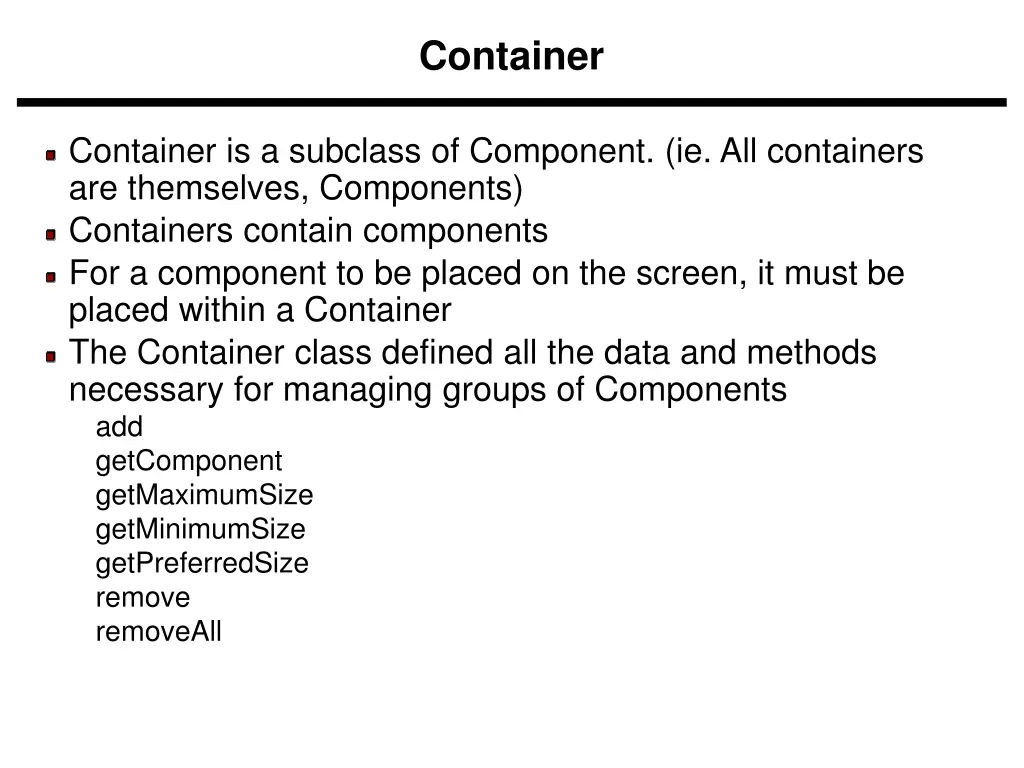 container