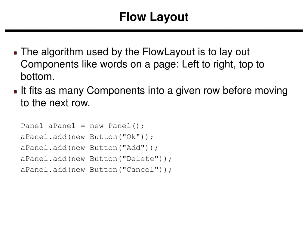 flow layout