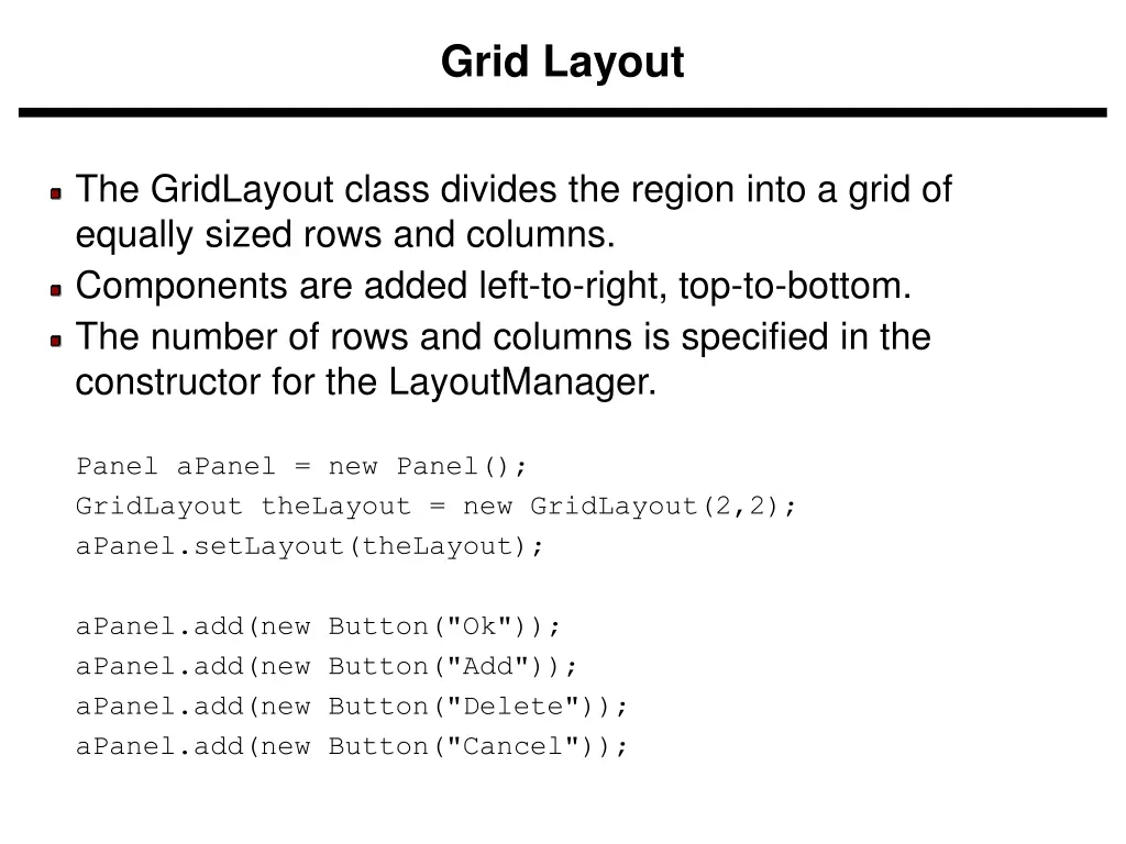 grid layout