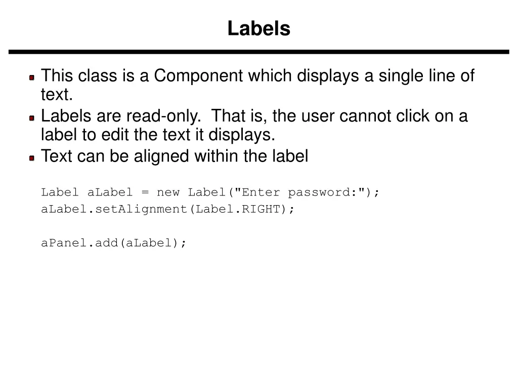labels