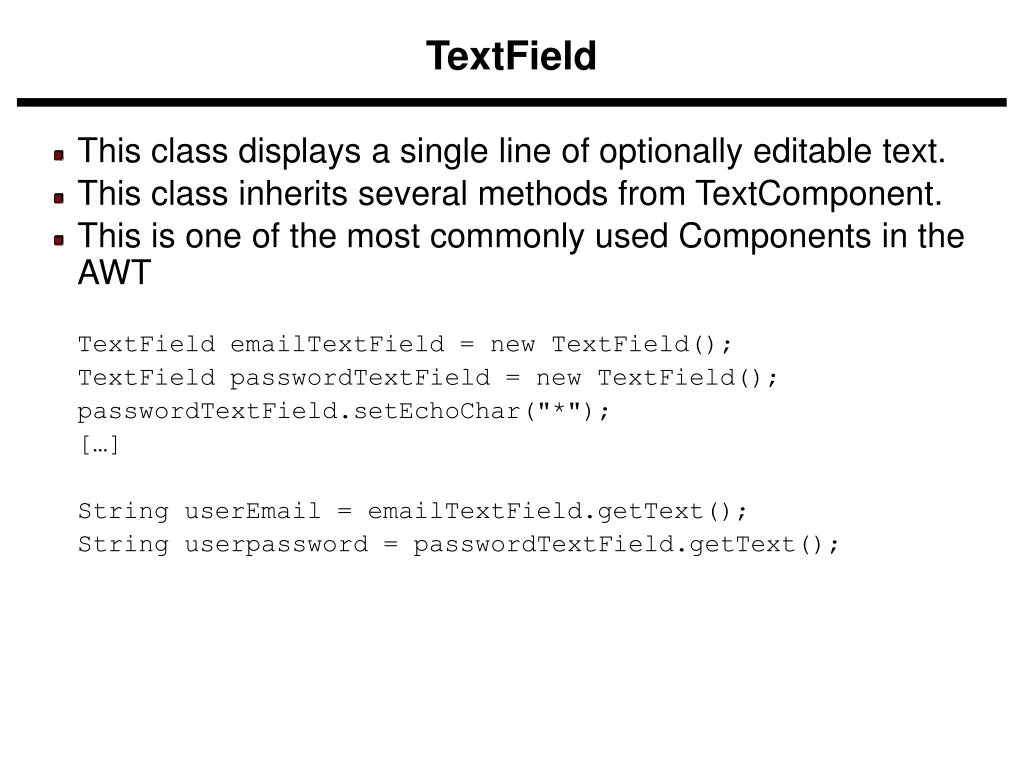 textfield