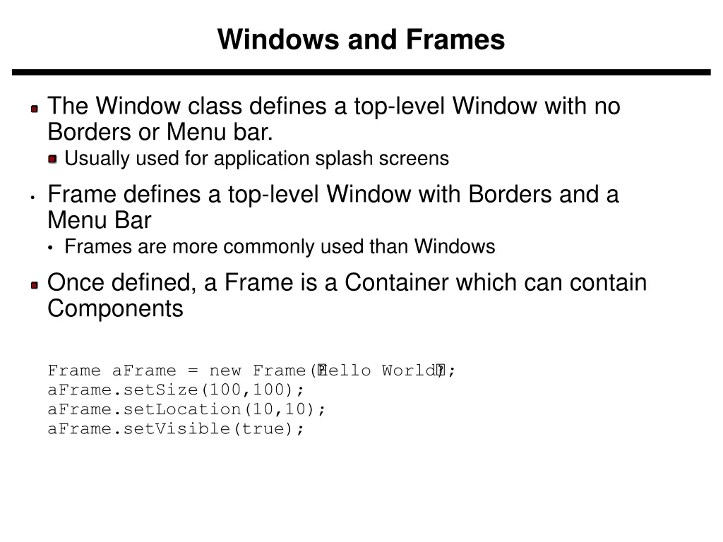 windows and frames