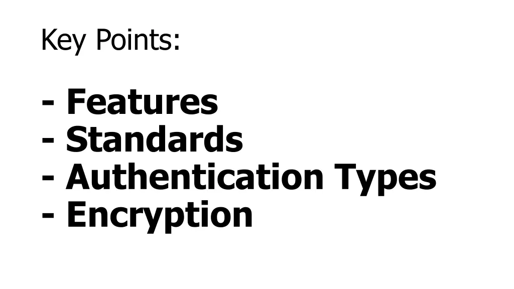 key points