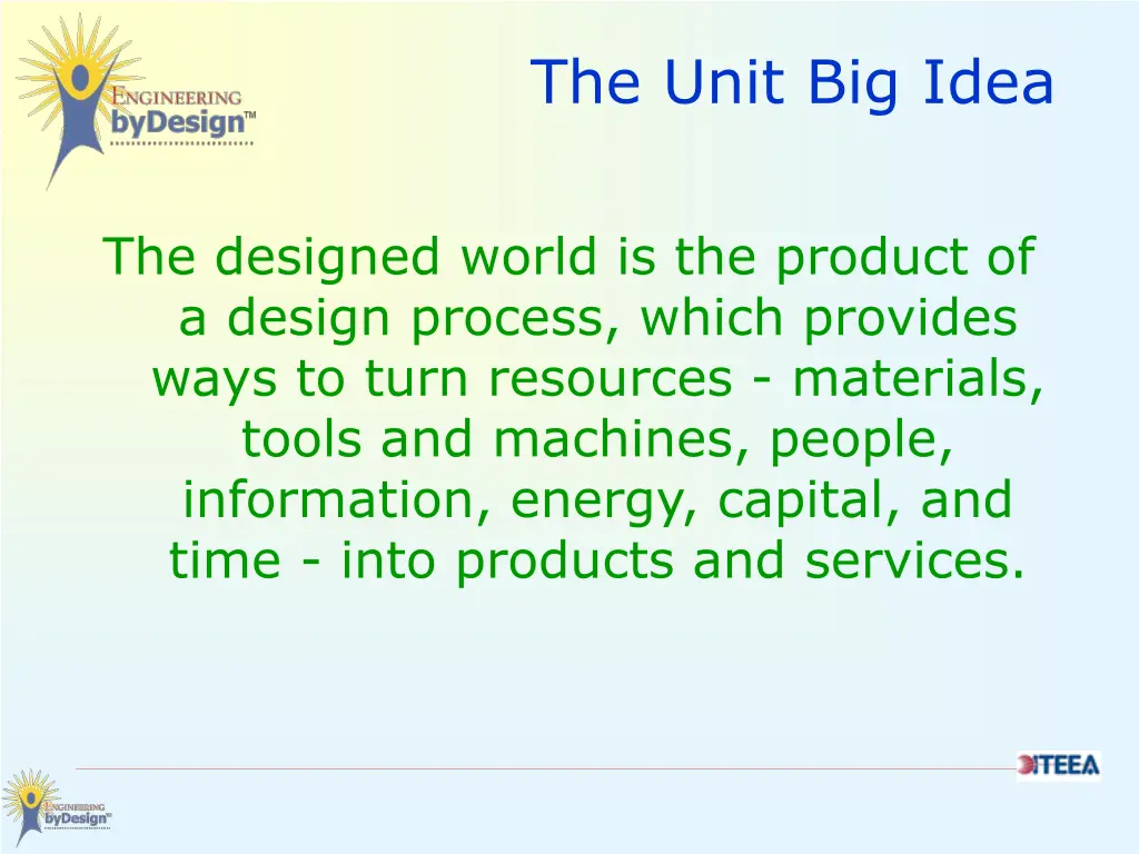 the unit big idea