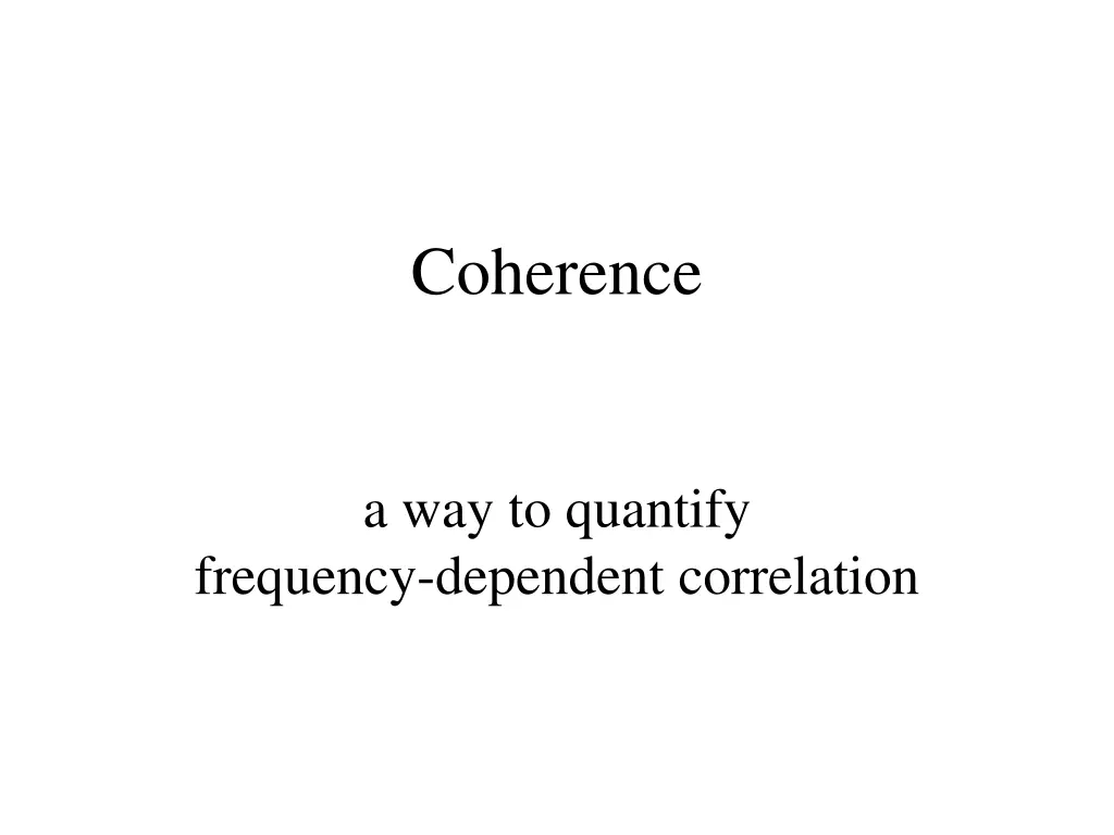 coherence